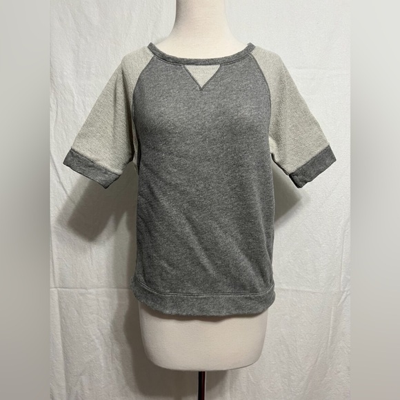 Calvin Klein Gray Short Dolman Sleeve French Terry Crew Neck Knit Sweatshirt! - Picture 1 of 13